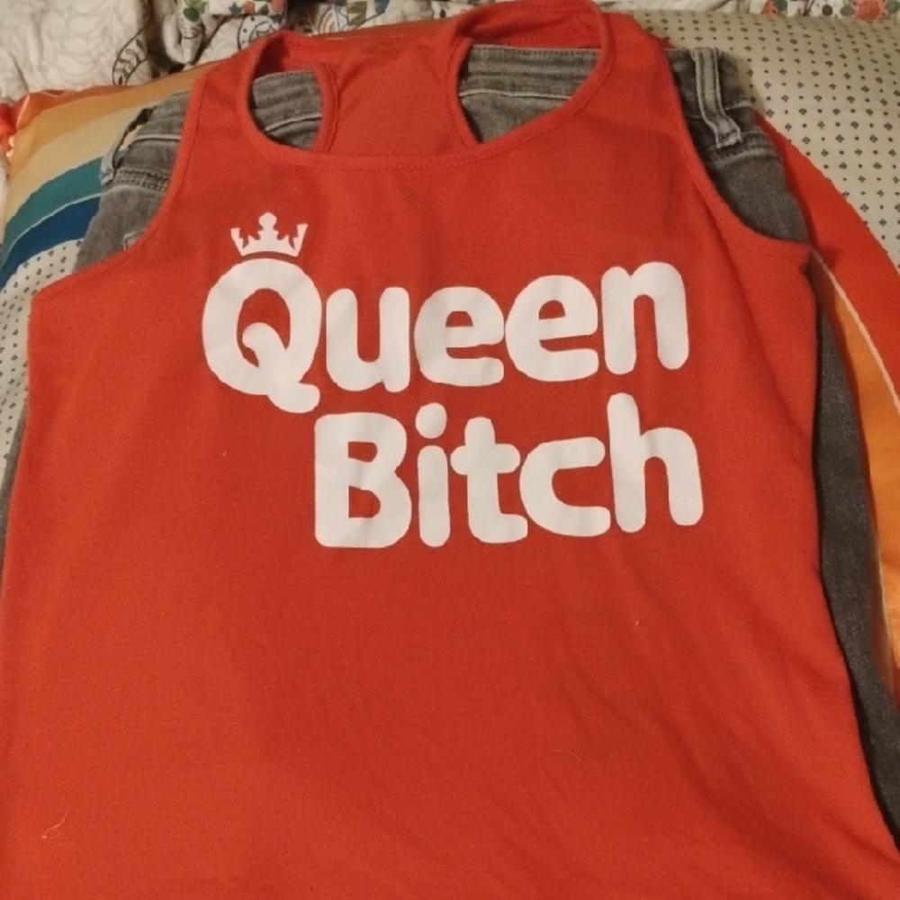 Red Graphic Tank Top
